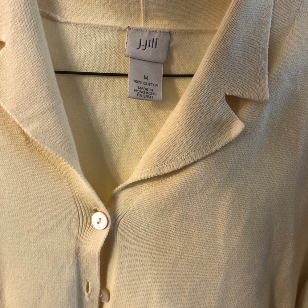 J. Jill medium cream button down cardigan